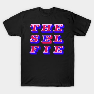 The selfie in USA colors. T-Shirt